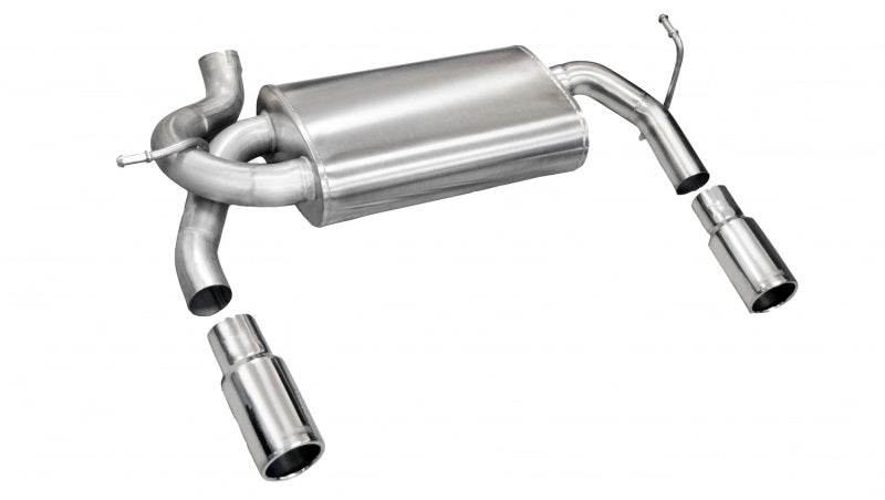 Corsa/dB Jeep 07-11 Wrangler 3.8L/12-14 Wrangler 3.6L Polished Sport Axle-Back Exhaust - DTX Performance