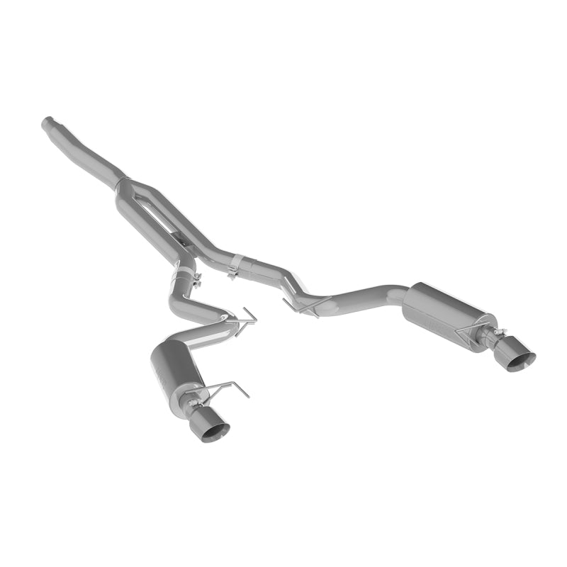 MBRP 15-18 Ford Mustang EcoBoost 2.3L T409 3in Cat Back Dual Split Rear Exit (Street Version) - DTX Performance