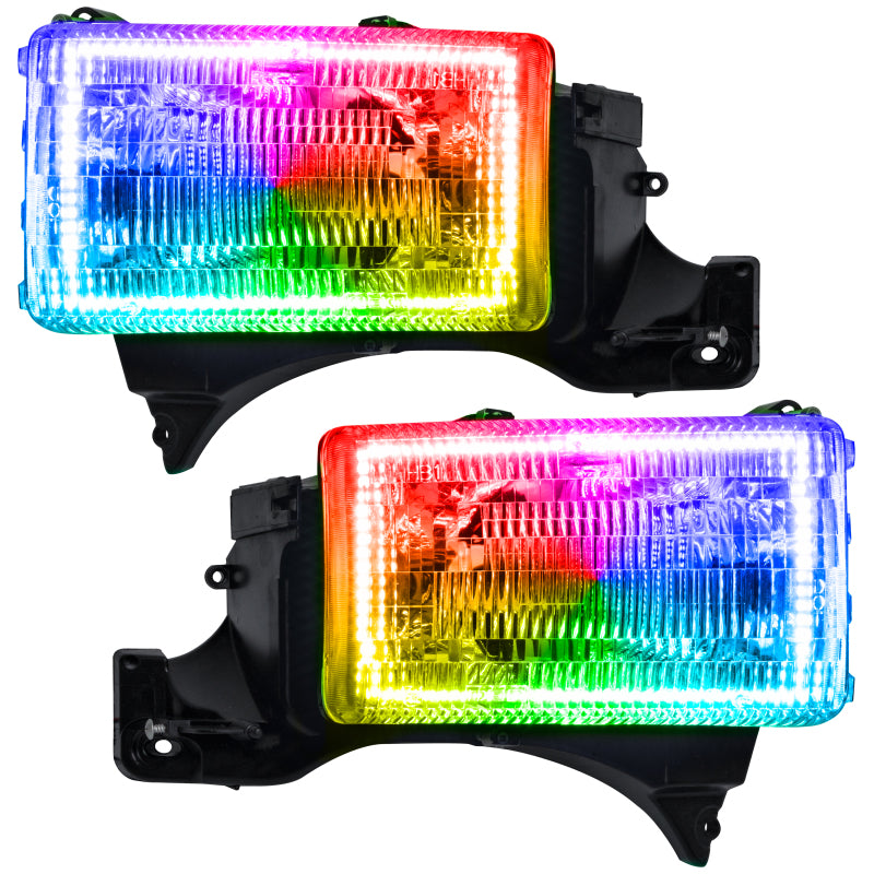 Oracle 94-02 Dodge Ram Pre-Assembled Halo Headlights - ColorSHIFT - DTX Performance