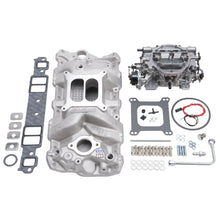 Load image into Gallery viewer, Edelbrock Manifold And Carb Kit Performer RPM Small Block Chevrolet 1957-1986 Natural Finish - DTX Performance