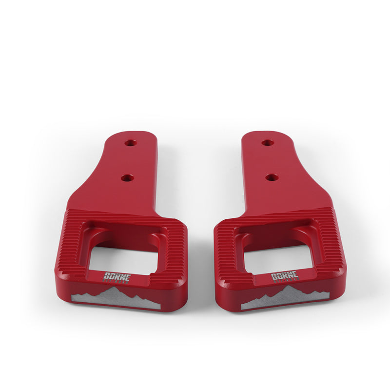 Mishimoto 2017+ Ford Raptor / 2009+ Ford F150 Borne Off-Road Billet Tow Hooks - Red - DTX Performance