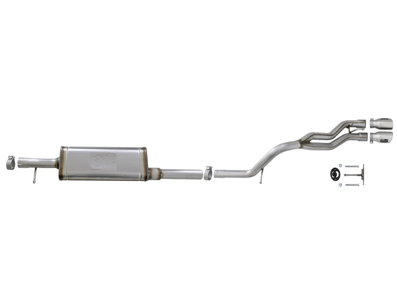 aFe Rebel Series 2.5in SS Cat-Back Exhaust w/ Polished Tip 07-18 Jeep Wrangler (JK) V6 3.6/3.8L 4dr - DTX Performance