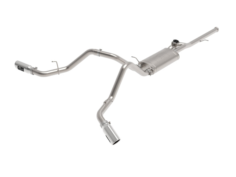 aFe Gemini XV 3in 304SS CB Exhaust w/ Cutout 14-19 GM Trucks 4.3/5.3L w/ Pol Tips - CrewCab/Extended - DTX Performance