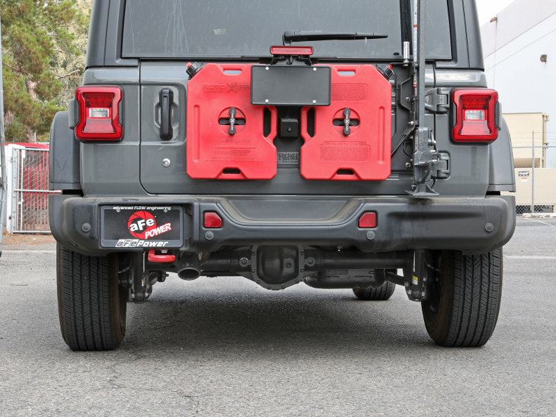 aFe MACH Force-Xp Axle-Back Exhaust System w/Black Tip 18-20 Jeep Wrangler L4-2.0T / V6-3.6L - DTX Performance