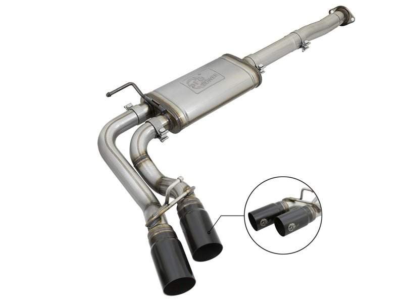 aFe Power Rebel Series 3in 409SS Cat-Back Exhaust w/ Black Tips 05-15 Toyota Tacoma V6-4.0L - DTX Performance