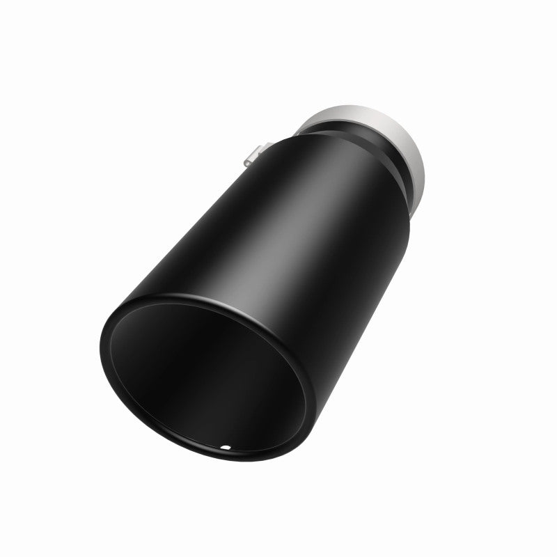 MagnaFlow Tip Stainless Black Coated Single Wall Round Single Outlet 5in Dia 4in Inlet 13in L - DTX Performance