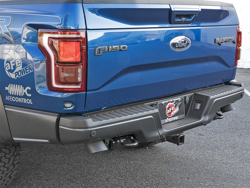 aFe MACH Force-Xp Cat-Back Exhaust w/Dual Hi-Tuck Tips Black 17-18 Ford F-150 Raptor V6-3.5L (tt) - DTX Performance