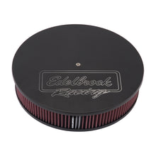 Load image into Gallery viewer, Edelbrock Air Cleaner Victor Series Round Aluminum Top Cloth Element 14In Dia X 3 125In Black - DTX Performance