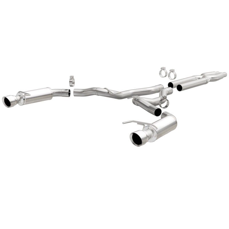 MagnaFlow Cat Back, SS, 3in, Competition, Dual Split Polished 4.5in Tips 2015 Ford Mustang GT V8 5.0 - DTX Performance