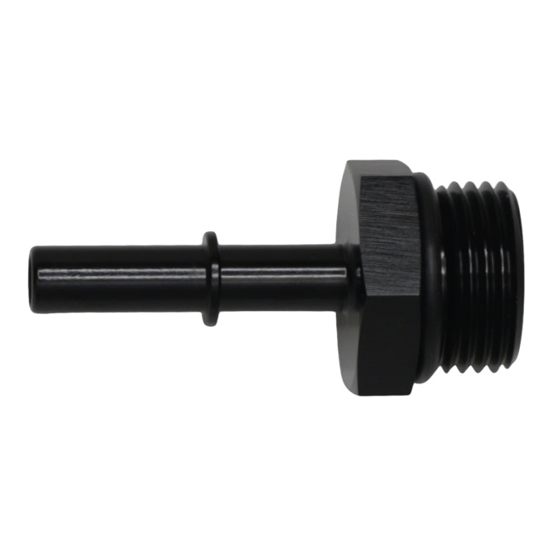 DeatschWerks 10AN ORB Male to 5/16in Male EFI Quick Connect Adapter - Anodized Matte Black - DTX Performance