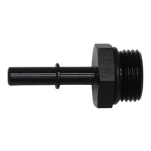 Load image into Gallery viewer, DeatschWerks 10AN ORB Male to 5/16in Male EFI Quick Connect Adapter - Anodized Matte Black - DTX Performance