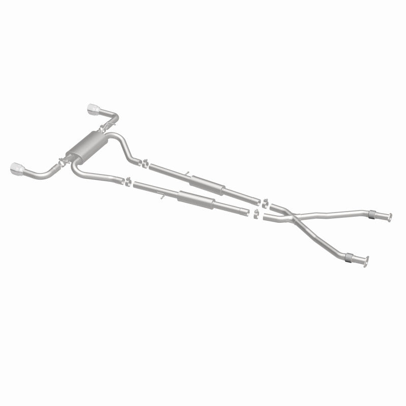 MagnaFlow 14 Infiniti Q50 V6 3.7L Cat-Back Polished Stainless Tips Dual Split Rear Exit Exhaust - DTX Performance