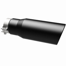 Load image into Gallery viewer, MagnaFlow Tip Stainless Black Coated Single Wall Round Single Outlet 5in Dia 3.5in Inlet 14.5in L - DTX Performance