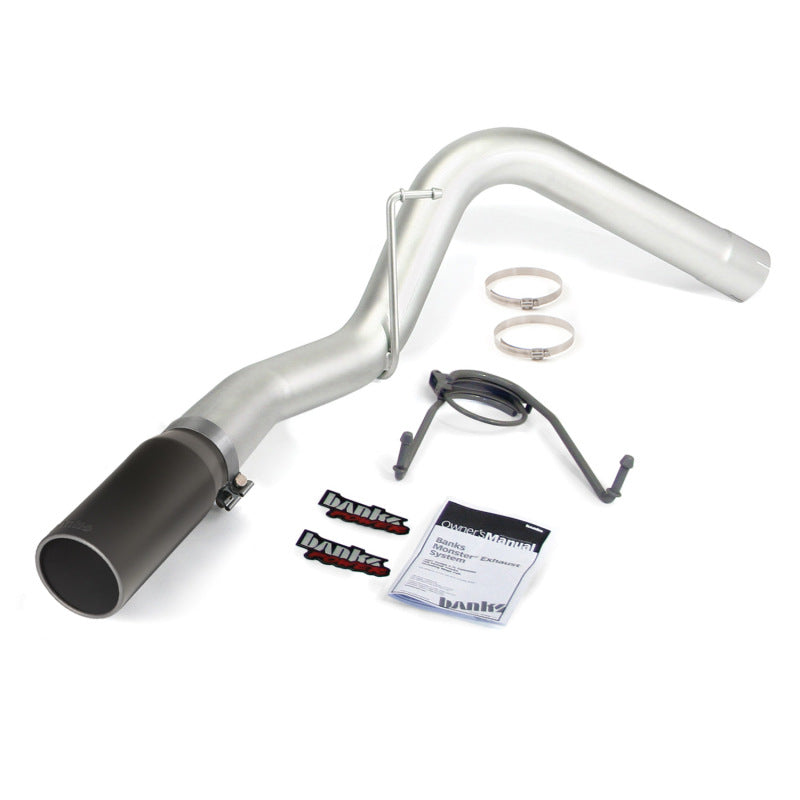 Banks Power 07-12 Dodge 6.7L SCLB-Mega Cab-SB Monster Exhaust Sys - SS Single Exhaust w/ Black Tip - DTX Performance