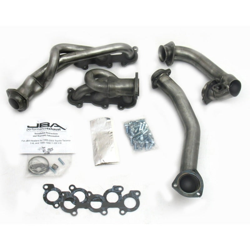 JBA 01-04 Toyota 3.4L V6 w/o EGR 1-1/2in Primary Raw 409SS Cat4Ward Header - DTX Performance