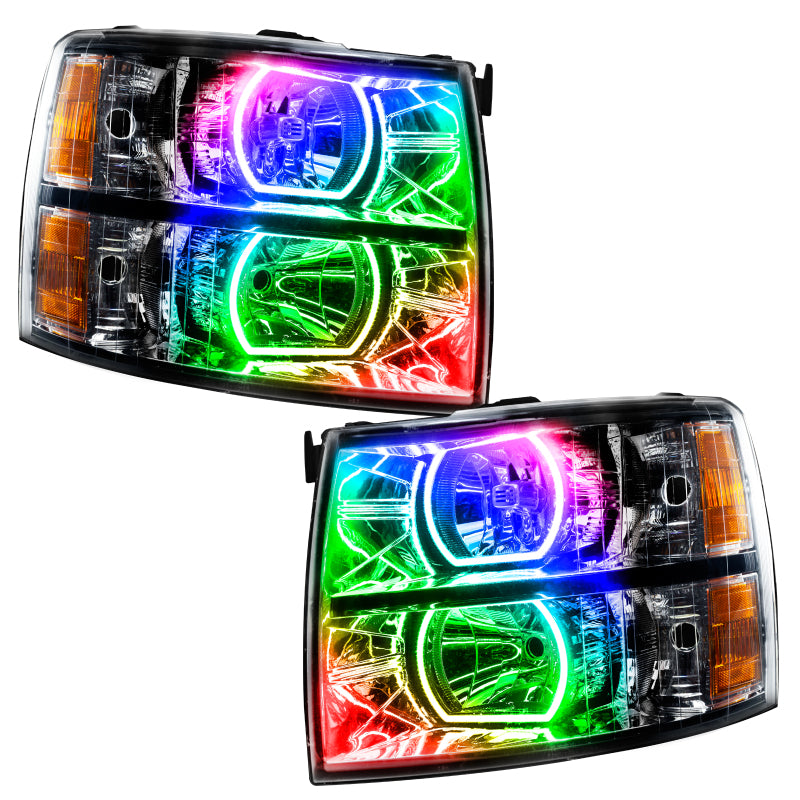 Oracle 07-13 Chevrolet Silverado SMD HL - Black - Square Style - ColorSHIFT - DTX Performance