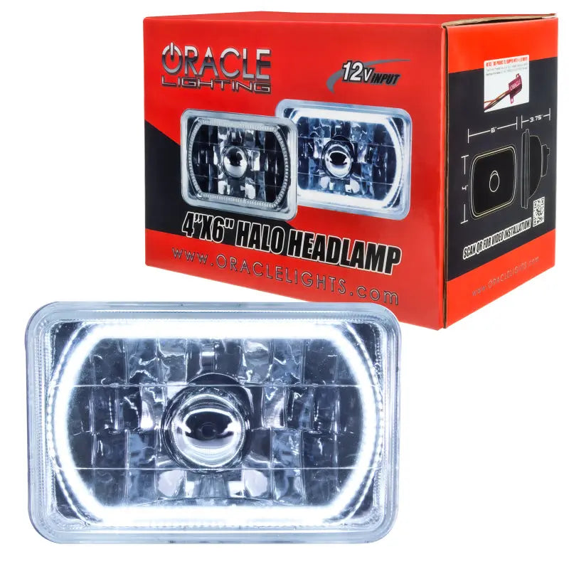 Oracle Pre-Installed Lights 4x6 IN. Sealed Beam - White Halo - DTX Performance