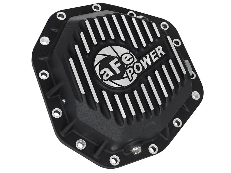 aFe Power Pro Series Rear Differential Cover Black w/Machined Fins 17-19 Ford Diesel Trucks V8-6.7L - DTX Performance