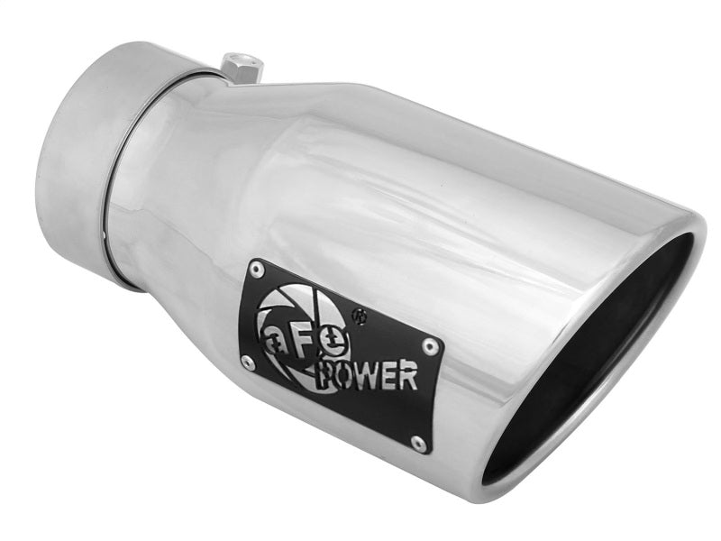 aFe MACH Force-Xp 3in Inlet x 4-1/2in Outlet x 9in Length 304 Stainless Steel Exhaust Tip - DTX Performance