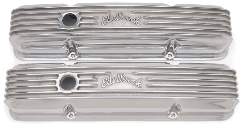 Edelbrock Valve Cover Classic Series Chevrolet 1959-1986 262-400 CI V8 Polshed - DTX Performance