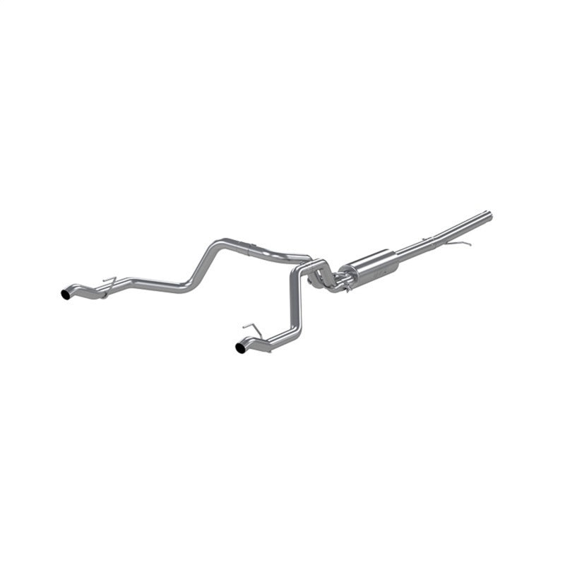 MBRP 2019 Chevrolet Silverado 1500 4.3L/5.3L 2.5in Cat Back Dual Rear Exit - Aluminized - DTX Performance