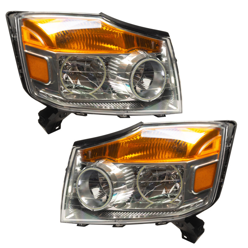 Oracle Lighting 08-15 Nissan Armada Pre-Assembled LED Halo Headlights -Red - DTX Performance