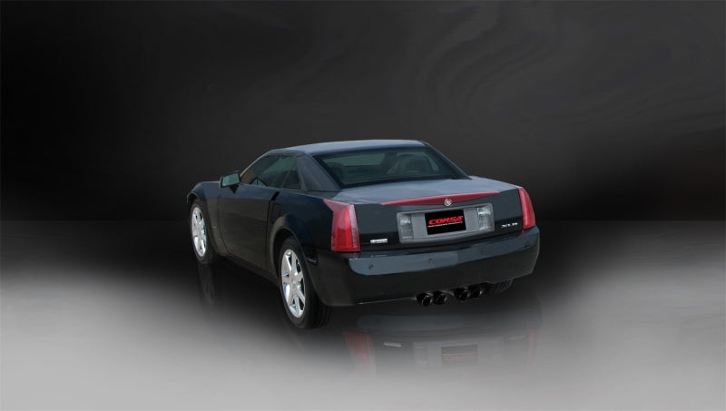 Corsa 04-08 Cadillac XLR 4.6L 25in Cat-Back Dual Rear w Twin 35in Black Pro-Series Tips - DTX Performance