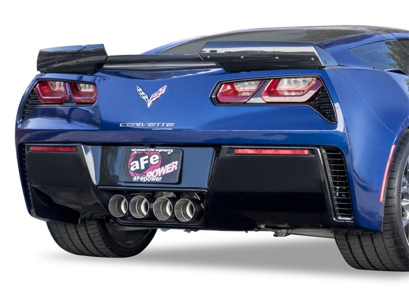 aFe MACHForce XP 3in-2 1/2in Axle Back 304SS Exhaust w/ Polished Tips 14-17 Chevy Corvette V8-6.2L - DTX Performance