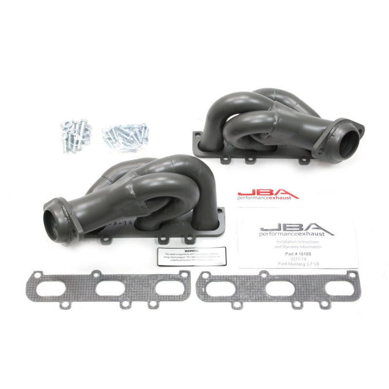 JBA 11-17 Ford Mustang 3.7L V6 1-5/8in Primary Ti Ctd Cat4Ward Header - DTX Performance