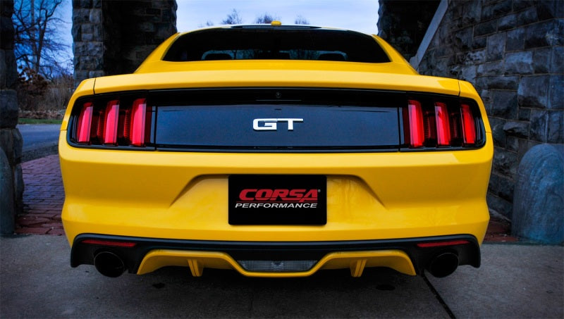 Corsa 2015 Ford Mustang GT 5.0 3in Axle Back Exhaust, Black Dual 4.5in Tip *Sport* - DTX Performance