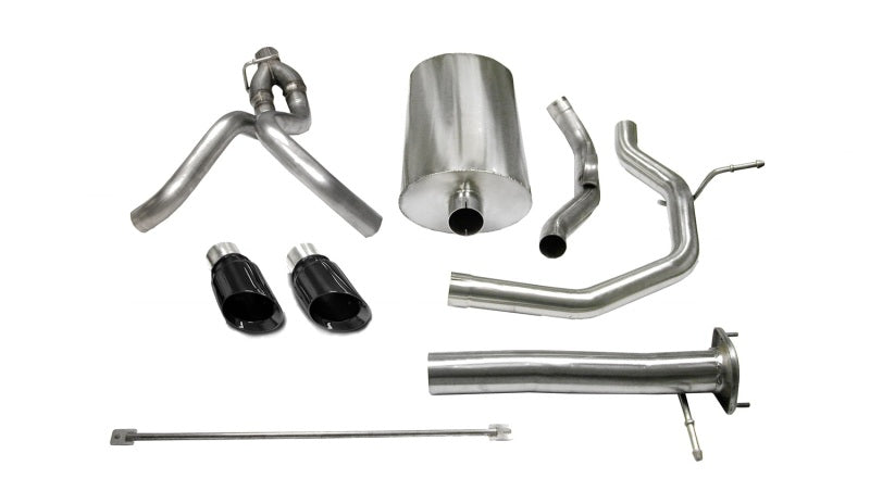 Corsa 03-06 Chevrolet SSR 5.3L V8 3in Cat-Back Dual Rear w Single 4in Black Pro-Series Tips - DTX Performance