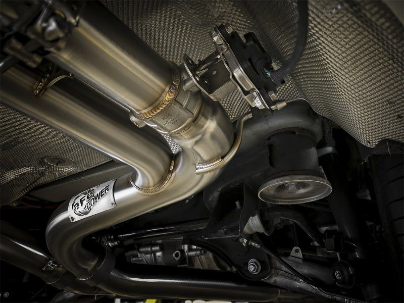 aFe MACH Force-Xp 3.5in. 304 SS C/B Exhaust w/o Muffler 15-18 BMW X5 M V8-4.4L (tt) - Polished Tip - DTX Performance