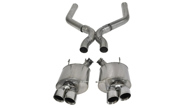 Corsa 13-13 Ford Mustang Shelby GT500 5.8L V8 Polished Sport Axle-Back + XO Exhaust - DTX Performance