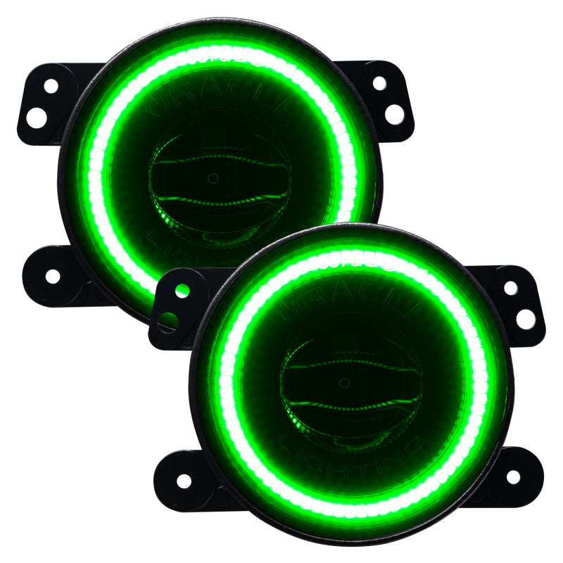 Oracle Jeep Wrangler JK/JL/JT High Performance W LED Fog Lights - Green - DTX Performance