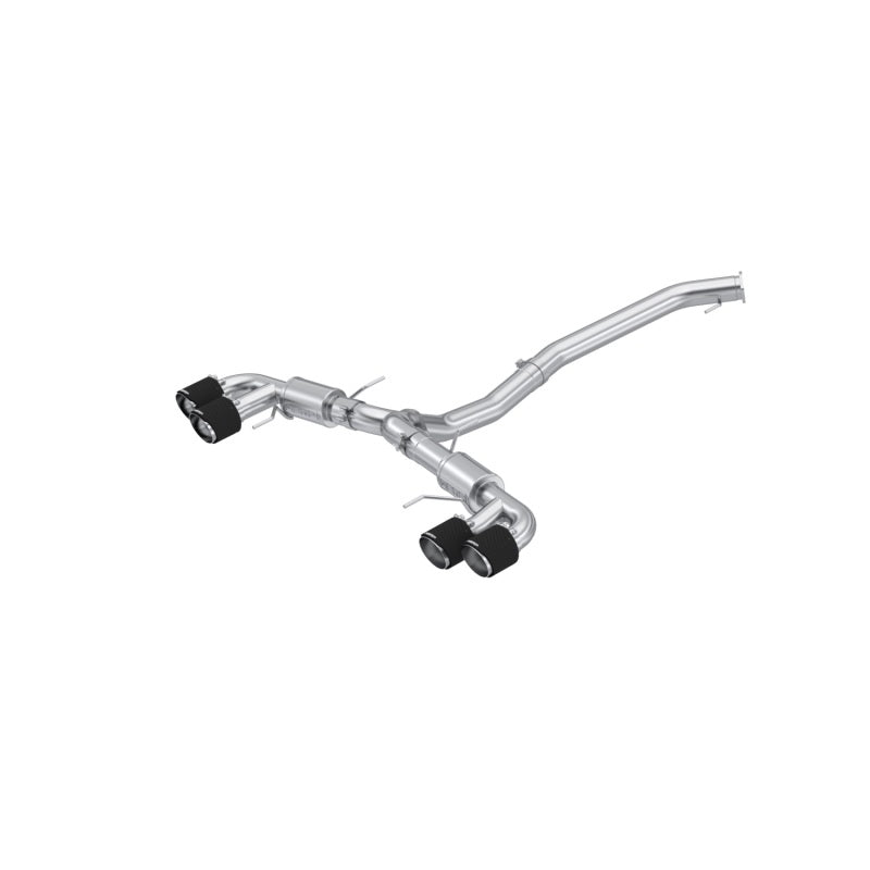 MBRP 2009-2023 Nissan GTR 3.8L Stainless Steel 3.5in Cat-Back, Dual Split Rear Quad Carbon Tips - DTX Performance