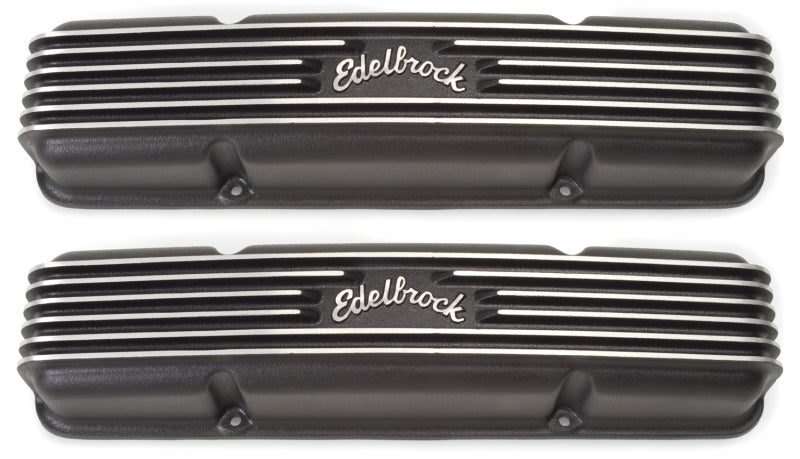 Edelbrock Valve Cover Classic Series Chevrolet 1959-1986 262-400 CI V8 Black - DTX Performance