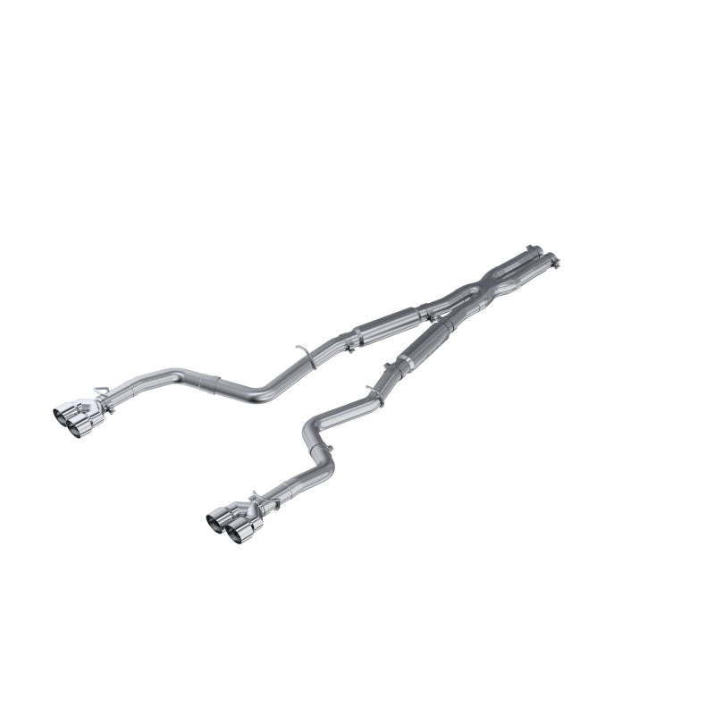 MBRP 15-16 Dodge Challenger RT 5.7L Aluminized Steel 3in Dual Rear Cat-back Quad Tips - Street - DTX Performance