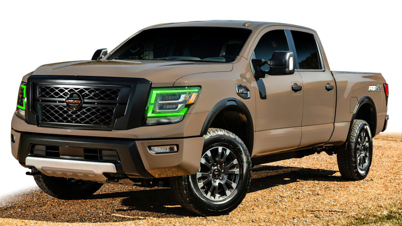 Oracle 21-22 Nissan Titan RGB+W Headlight DRL Upgrade - ColorSHIFT w/ Simple Controller - DTX Performance