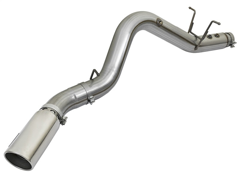 aFe LARGE BORE HD 5in 409-SS DPF-Back Exhaust w/Polished Tip 2017 GM Duramax V8-6.6L (td) L5P - DTX Performance