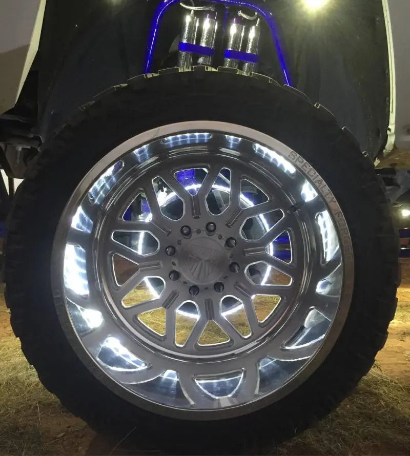 Oracle LED Illuminated Wheel Rings - Double LED - White - DTX Performance