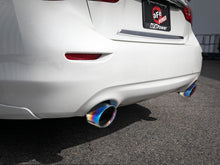 Load image into Gallery viewer, aFe Takeda 2.5in 304 SS Cat-Back Exhaust System w/ Blue Flame Tips 16-18 Infiniti Q50 V6-3.0L (tt) - DTX Performance