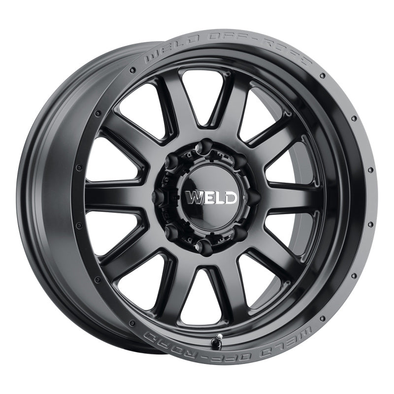 Weld Off-Road W101 20X12 Stealth 8X165.1 ET-44 BS4.75 Satin Black 125.1 - DTX Performance