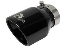 Load image into Gallery viewer, aFe MACH Force-Xp 409 SS Clamp-On Exhaust Tip 2.5in. Inlet / 4in. Outlet / 6in. L - Black - DTX Performance