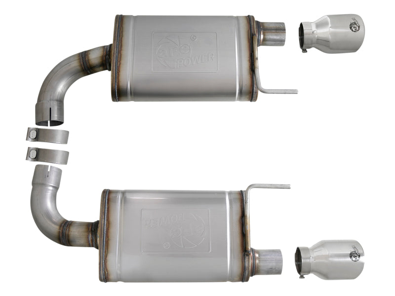 aFe MACH Force-Xp SS Axle Back Exhaust w/Polished Tips 15-17 Ford Mustang GT V8-5.0L - DTX Performance