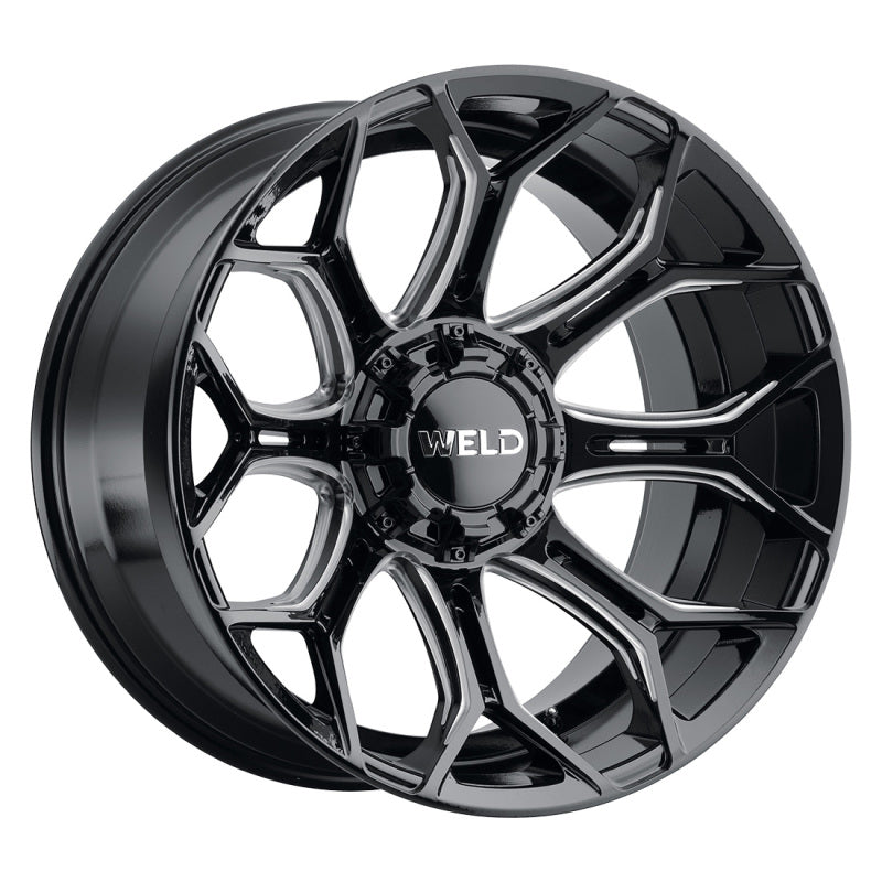 Weld Off-Road W111 24X14 Gradient 8X170 ET-70 BS4.75 Gloss Black MIL 125.1 - DTX Performance