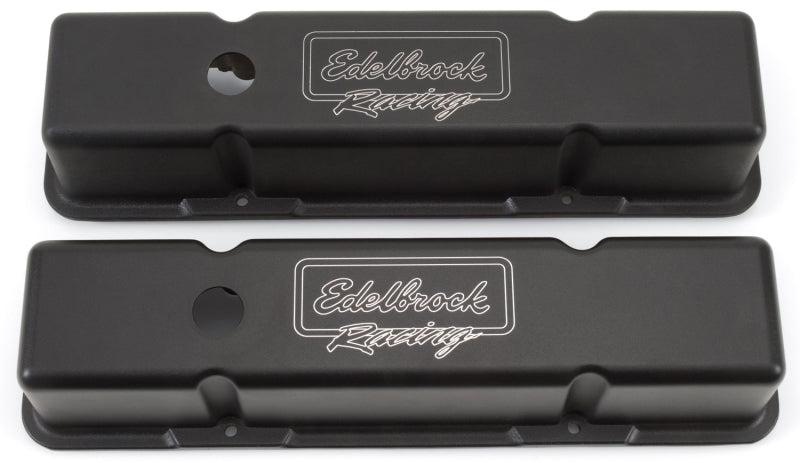 Edelbrock Valve Cover Victor Series Chevrolet 1959-1986 262-400 CI V8 Tall Black - DTX Performance