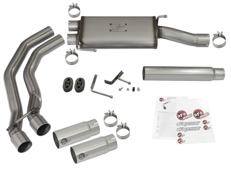 aFe Rebel Exhausts Cat-Back SS Ford F-150 04-08 V8 4.6/5.4L w/ Polished Tips - DTX Performance