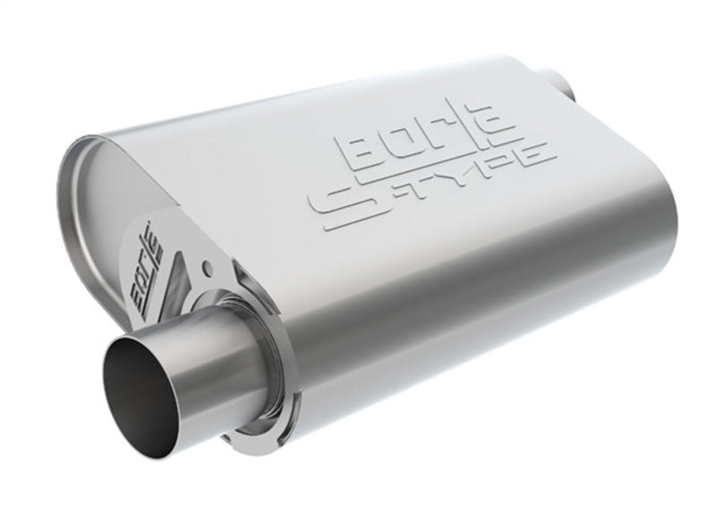 Borla CrateMuffler Stock SBC 283/327/350 2.5in Offset/Offset 14in x 4.35in x 9in Oval Muffler - DTX Performance