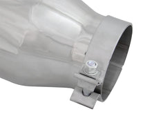 Load image into Gallery viewer, aFe MACH Force-XP 304 SS Right Side Single Wall Polished Exhaust Tip 4in Inlet x 6in Outlet x 12in L - DTX Performance