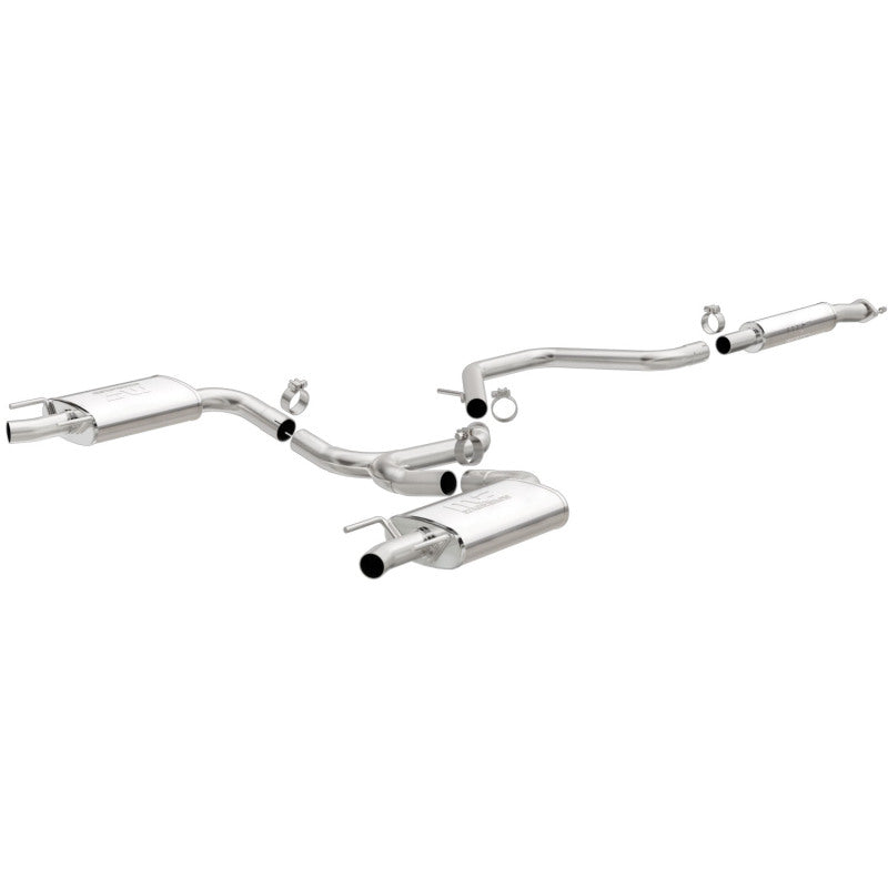 MagnaFlow Cat-Back SS 2.25/2.5in Dual Split Rear Exit Polished 3in Tip 2015 Chev Impala 3.6L V6 - DTX Performance